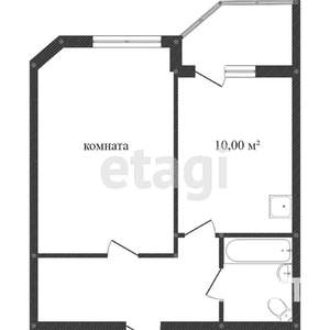 1-к квартира, вторичка, 38м2, 9/12 этаж