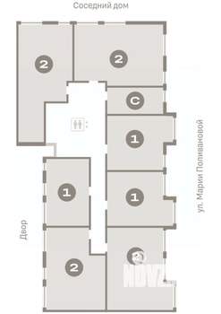 2-к квартира, вторичка, 64м2, 4/9 этаж