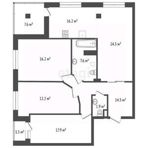 3-к квартира, вторичка, 111м2, 7/14 этаж