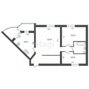 3-к квартира, вторичка, 96м2, 6/10 этаж