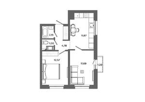 2-к квартира, вторичка, 45м2, 15/19 этаж