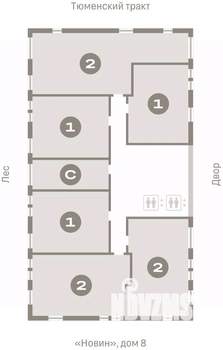 2-к квартира, вторичка, 61м2, 12/17 этаж