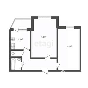 2-к квартира, вторичка, 59м2, 4/5 этаж