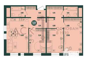 3-к квартира, вторичка, 88м2, 10/16 этаж