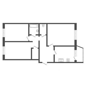 3-к квартира, вторичка, 67м2, 5/5 этаж