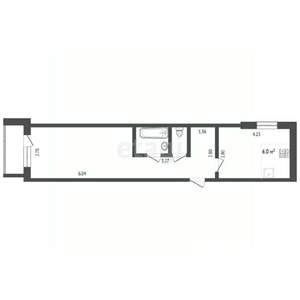 2-к квартира, вторичка, 40м2, 3/9 этаж