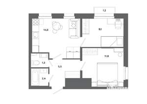 2-к квартира, вторичка, 44м2, 11/19 этаж