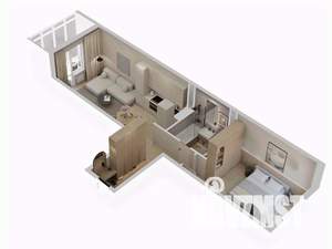 1-к квартира, строящийся дом, 48м2, 2/23 этаж