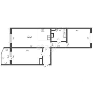 2-к квартира, вторичка, 68м2, 14/17 этаж
