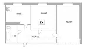 2-к квартира, вторичка, 44м2, 7/9 этаж