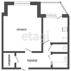 1-к квартира, вторичка, 43м2, 5/5 этаж