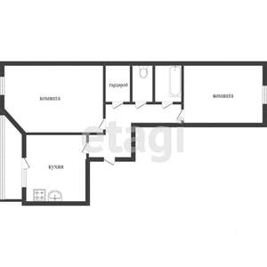 2-к квартира, вторичка, 60м2, 10/10 этаж