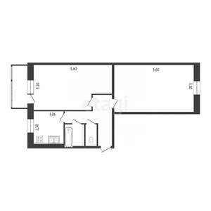 2-к квартира, вторичка, 49м2, 5/5 этаж