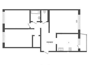3-к квартира, вторичка, 69м2, 3/5 этаж