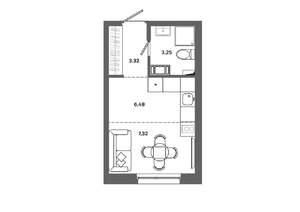 Студия квартира, вторичка, 20м2, 2/19 этаж
