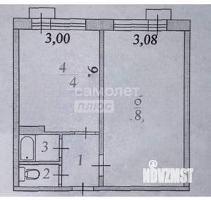 2-к квартира, вторичка, 35м2, 4/5 этаж