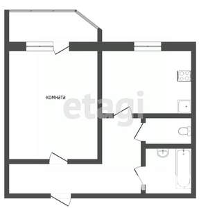 1-к квартира, вторичка, 46м2, 1/17 этаж