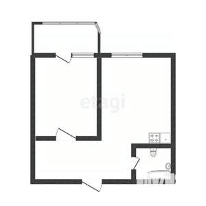 1-к квартира, вторичка, 43м2, 2/17 этаж