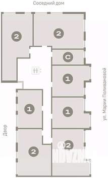 2-к квартира, вторичка, 77м2, 5/9 этаж