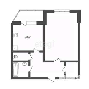 1-к квартира, вторичка, 44м2, 3/5 этаж