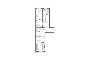 2-к квартира, вторичка, 50м2, 12/19 этаж