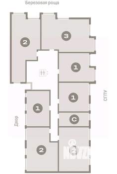 1-к квартира, вторичка, 45м2, 4/9 этаж