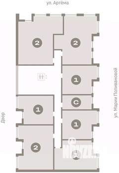 2-к квартира, вторичка, 71м2, 8/17 этаж