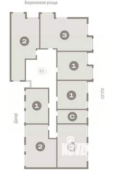1-к квартира, вторичка, 44м2, 5/9 этаж