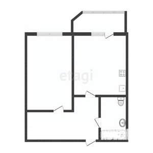 1-к квартира, вторичка, 46м2, 4/9 этаж