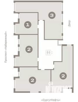 2-к квартира, вторичка, 69м2, 6/9 этаж