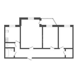 3-к квартира, вторичка, 76м2, 9/9 этаж
