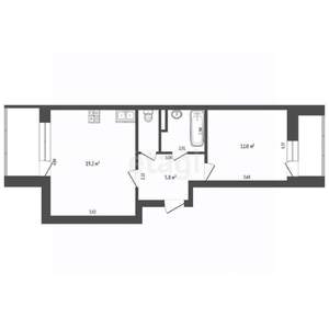1-к квартира, вторичка, 45м2, 1/9 этаж