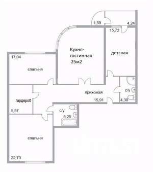 3-к квартира, вторичка, 112м2, 2/26 этаж