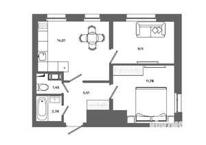2-к квартира, вторичка, 44м2, 2/19 этаж