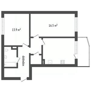 2-к квартира, вторичка, 67м2, 4/17 этаж