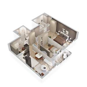 2-к квартира, вторичка, 71м2, 14/22 этаж