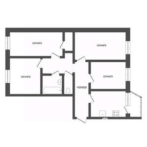4-к квартира, вторичка, 87м2, 2/5 этаж
