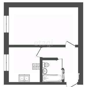 1-к квартира, вторичка, 29м2, 4/5 этаж