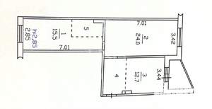 2-к квартира, вторичка, 64м2, 4/14 этаж