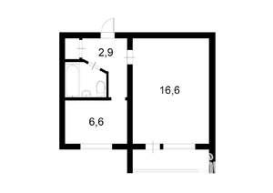 1-к квартира, вторичка, 32м2, 2/5 этаж