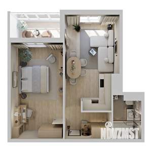 1-к квартира, вторичка, 48м2, 6/23 этаж