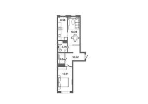 2-к квартира, вторичка, 53м2, 15/19 этаж