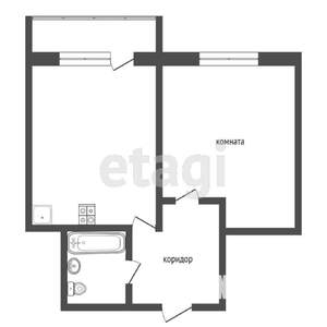 1-к квартира, вторичка, 46м2, 10/21 этаж