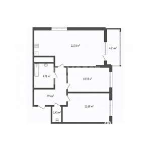 2-к квартира, вторичка, 64м2, 2/14 этаж
