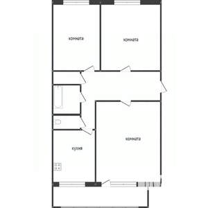 3-к квартира, вторичка, 61м2, 3/5 этаж