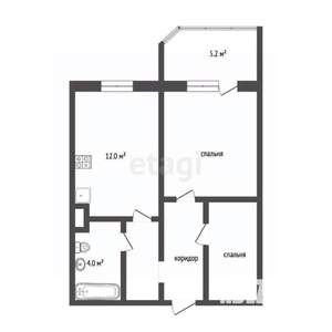1-к квартира, вторичка, 43м2, 10/17 этаж