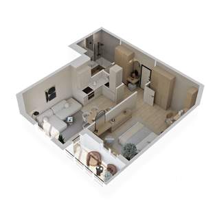 1-к квартира, вторичка, 48м2, 6/23 этаж