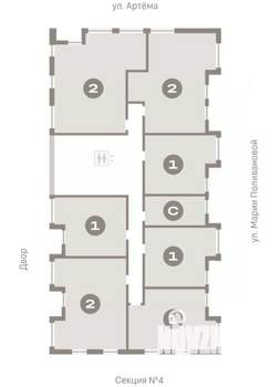 1-к квартира, вторичка, 47м2, 12/17 этаж