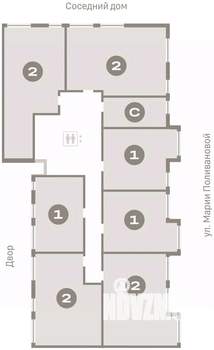 2-к квартира, вторичка, 74м2, 5/9 этаж