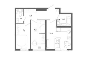 2-к квартира, вторичка, 44м2, 4/19 этаж